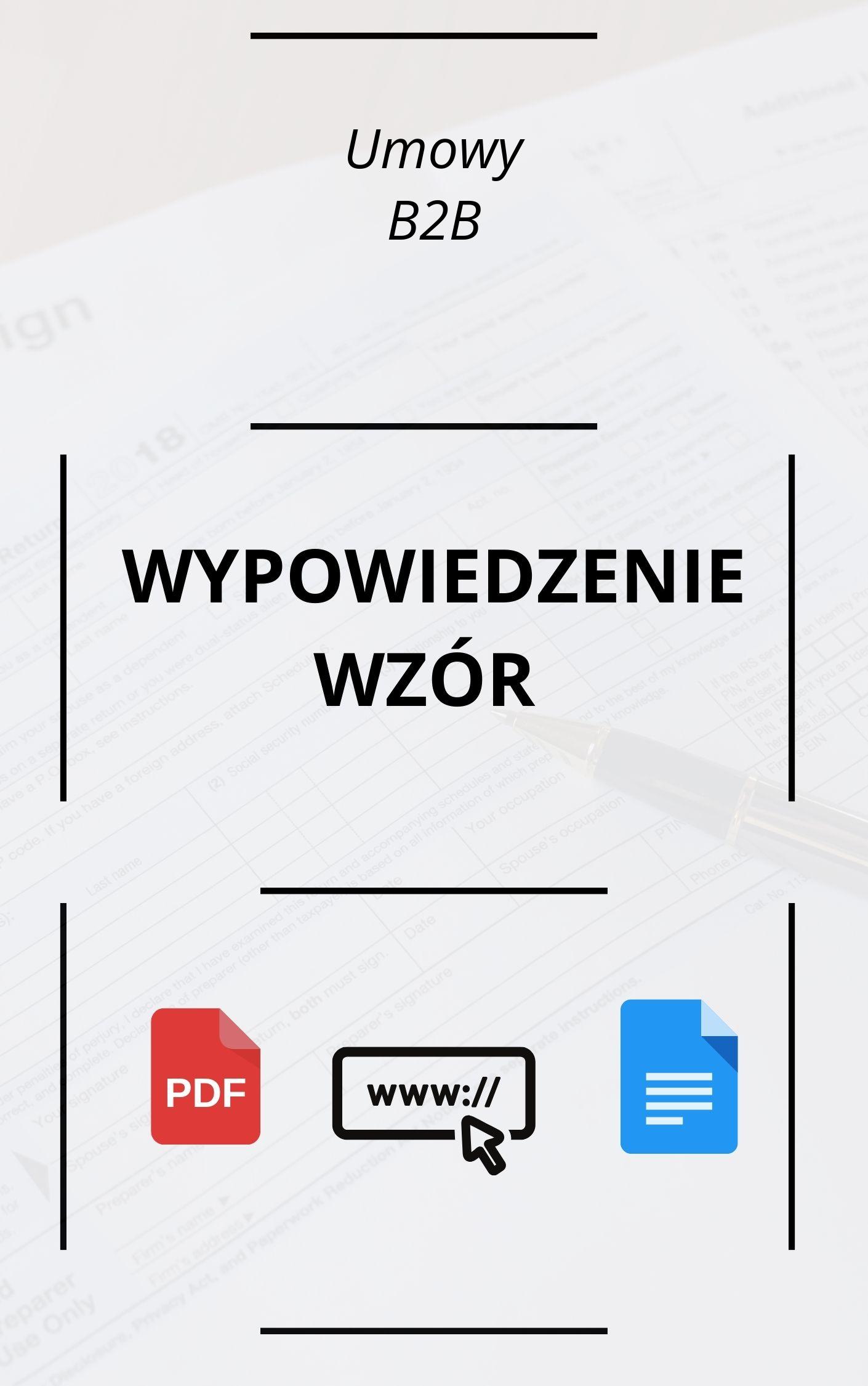 Wypowiedzenie Umowy B2B Wzór - WORD PDF